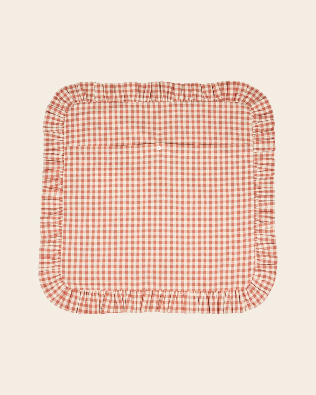 Housse de coussin - Vichy terracotta