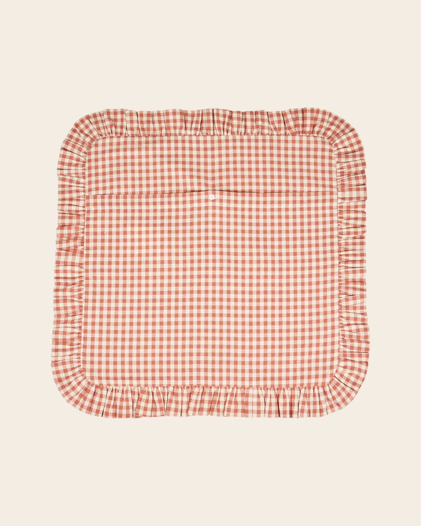 Housse de coussin - Vichy terracotta