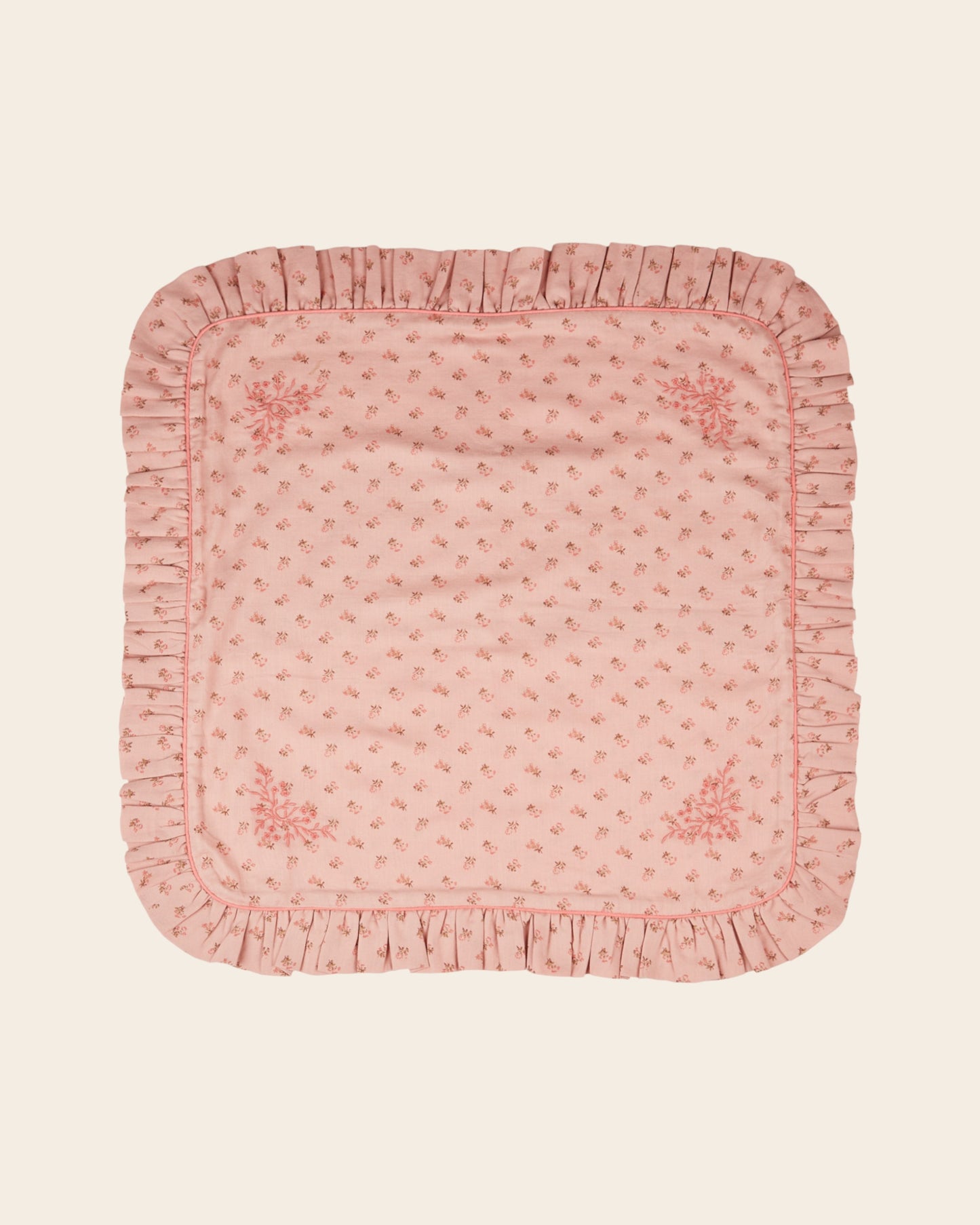 Housse de coussin - Fleuri rose