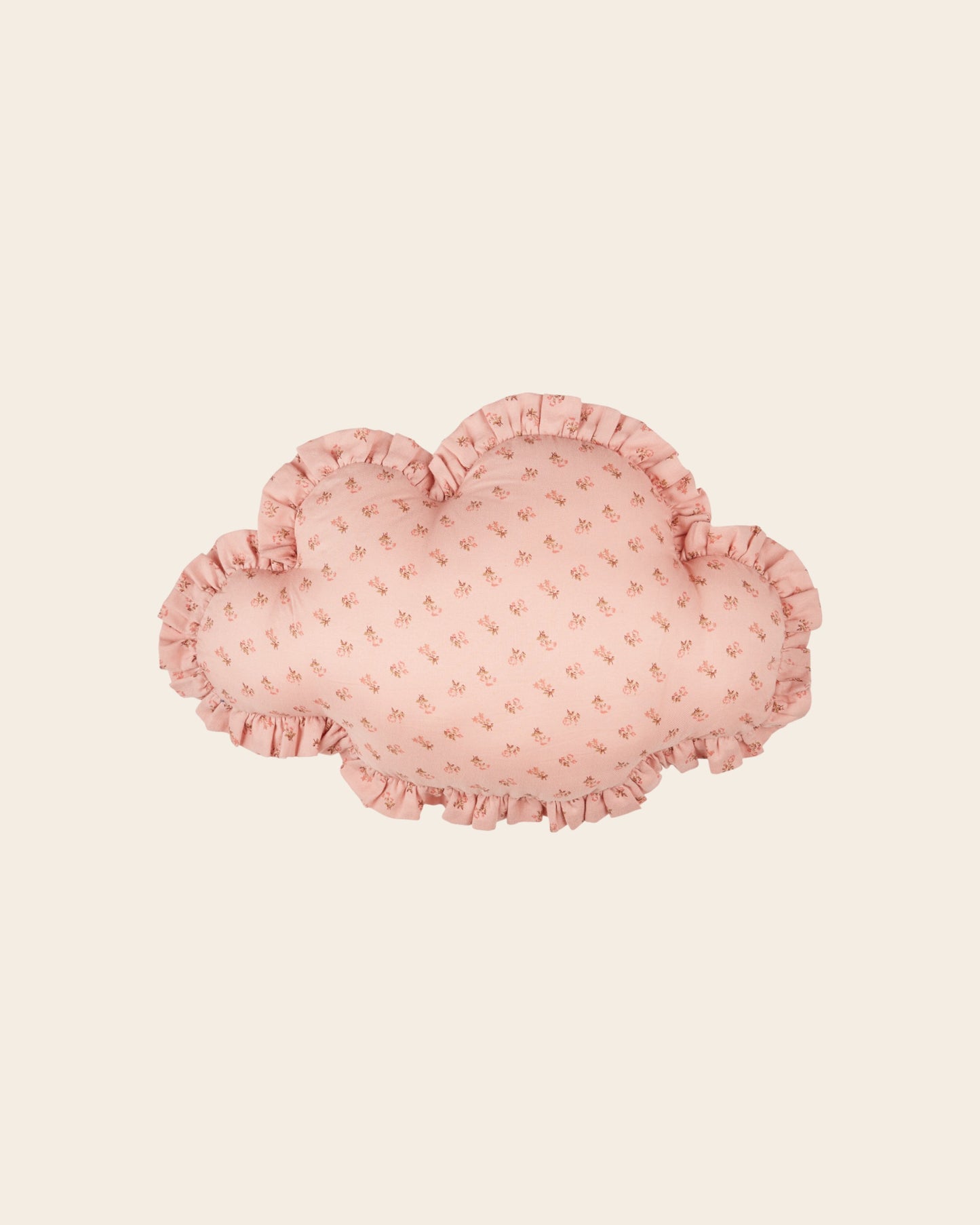 Coussin nuage - Fleuri rose