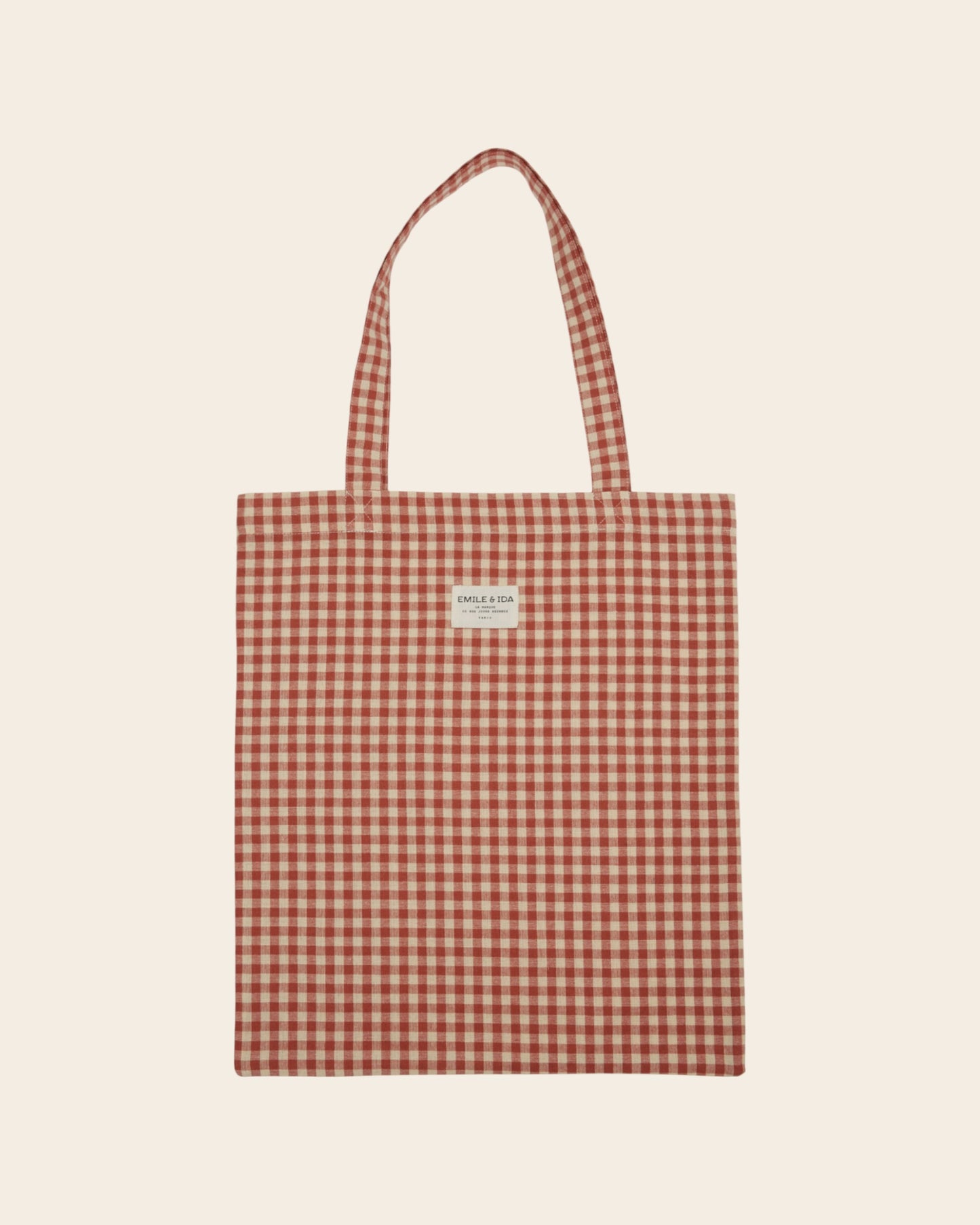Tote bag - Vichy terracotta