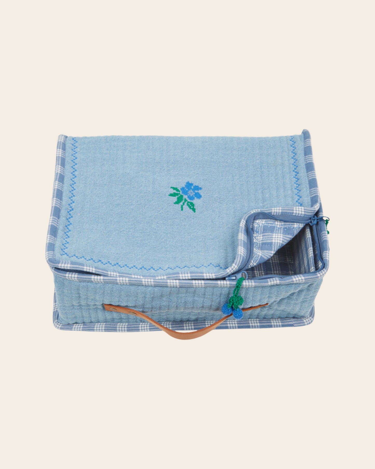Valise - Matelassée bleu