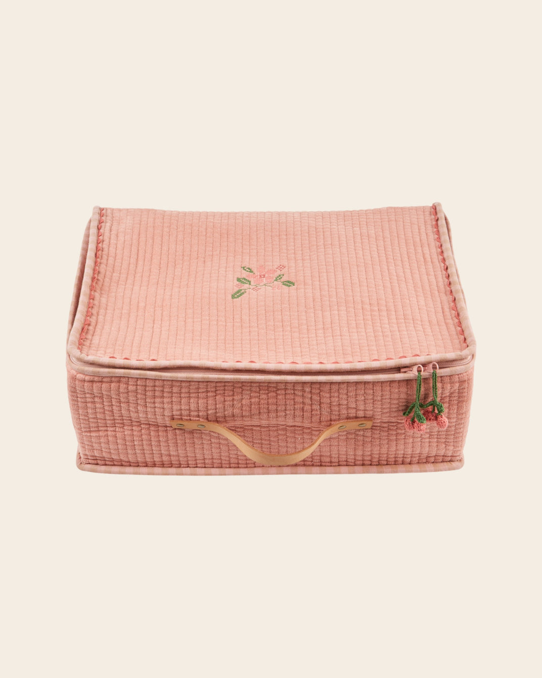 Grand valise - Velours rose