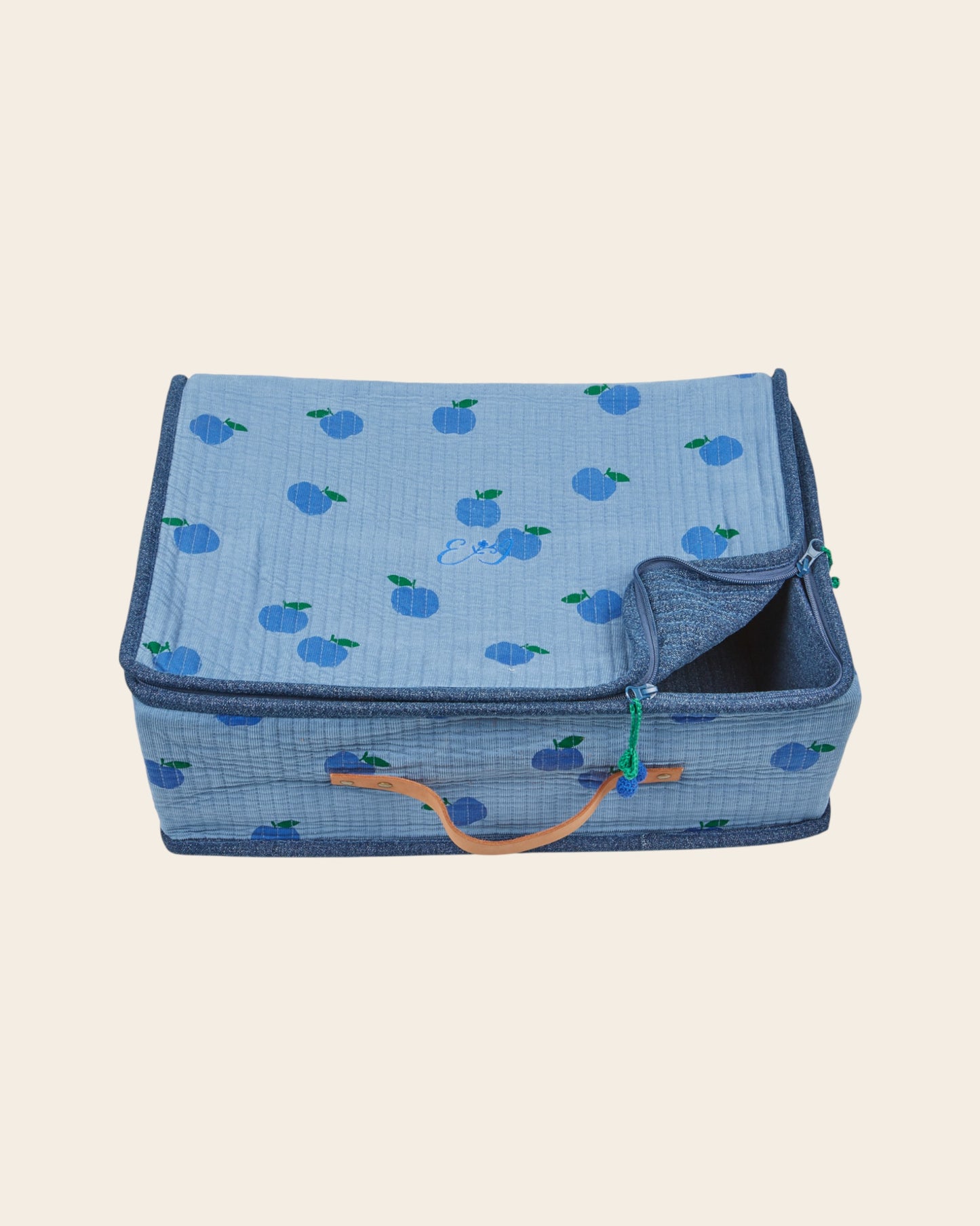 Grande valise - Pommes bleues