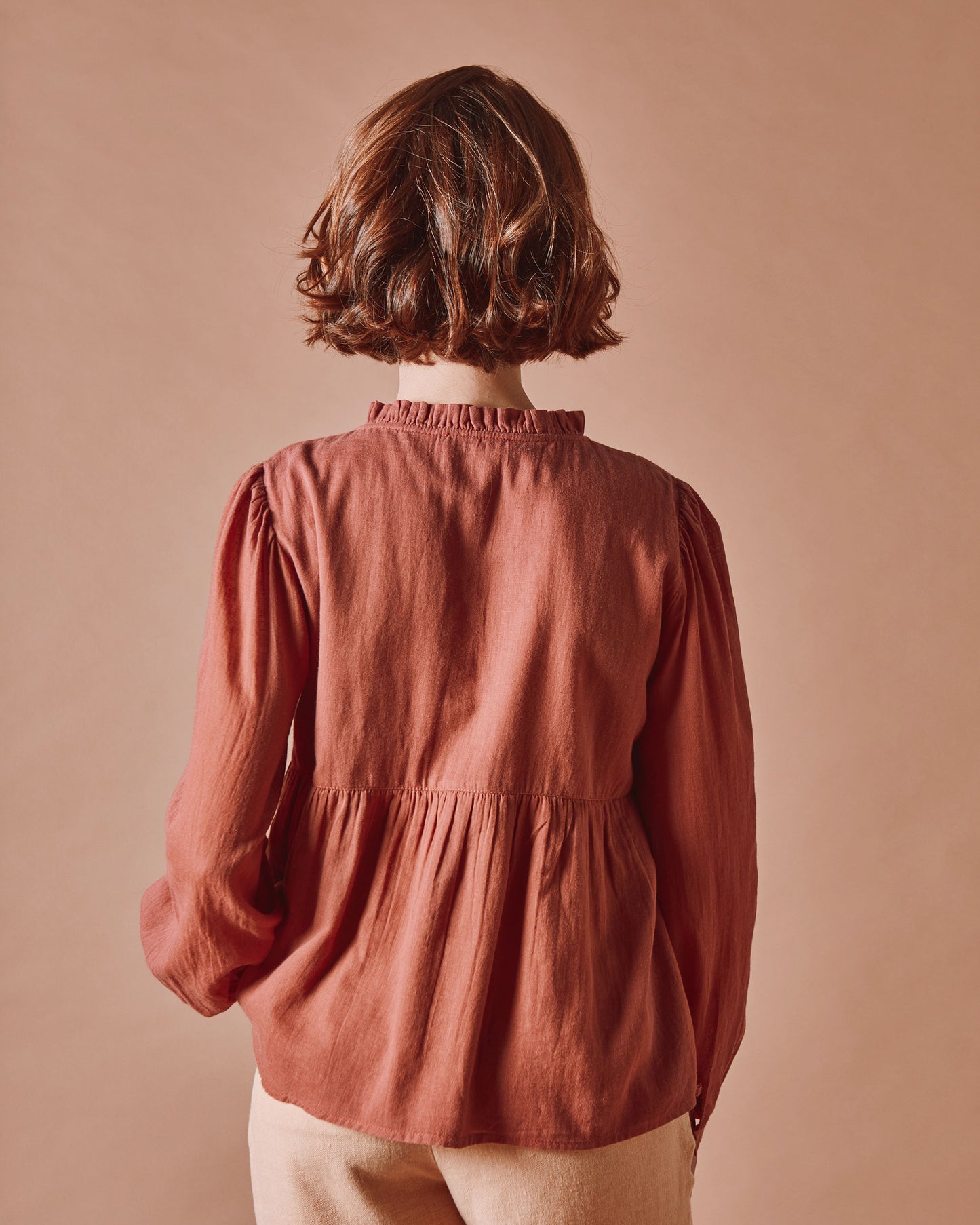 Blouse - Smockée sienne