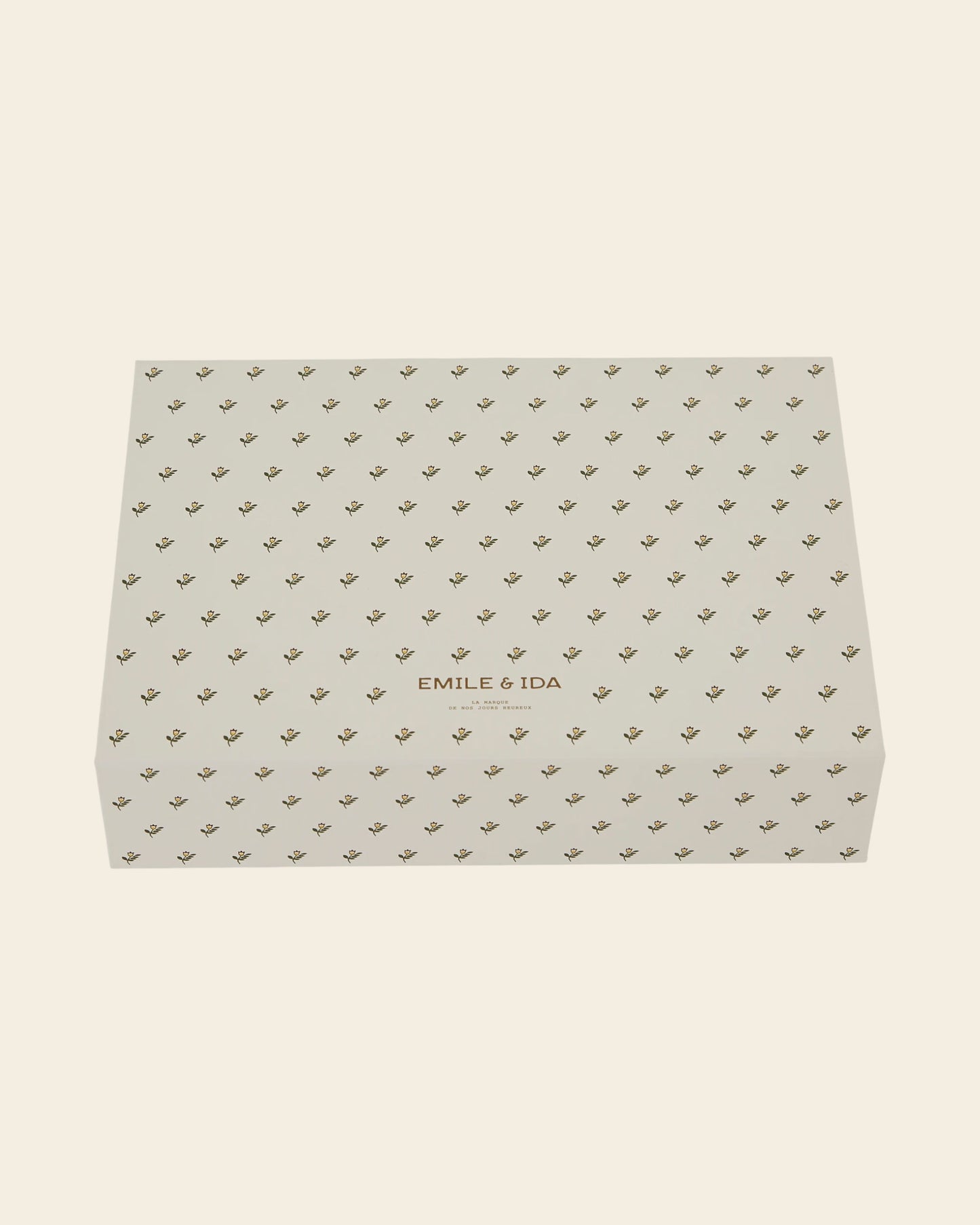 Boîte cadeau jonquille écru