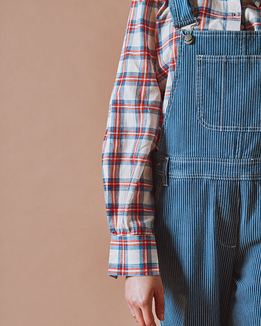 Chemise - Longue khadi carreaux