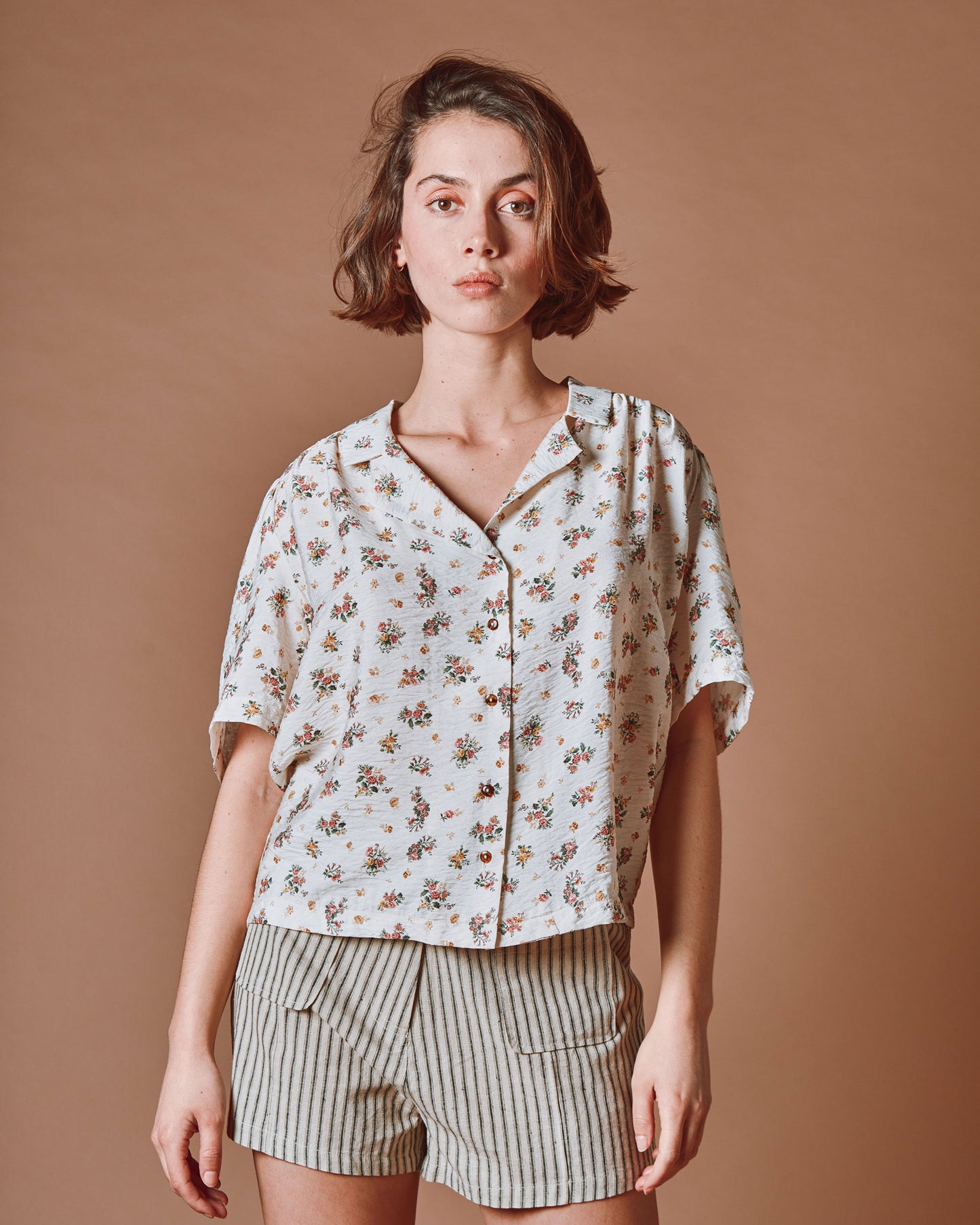 Chemisette - Fleuri écru