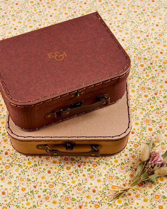 emile et ida Valisette cadeau marron - 25x19x7 5cm