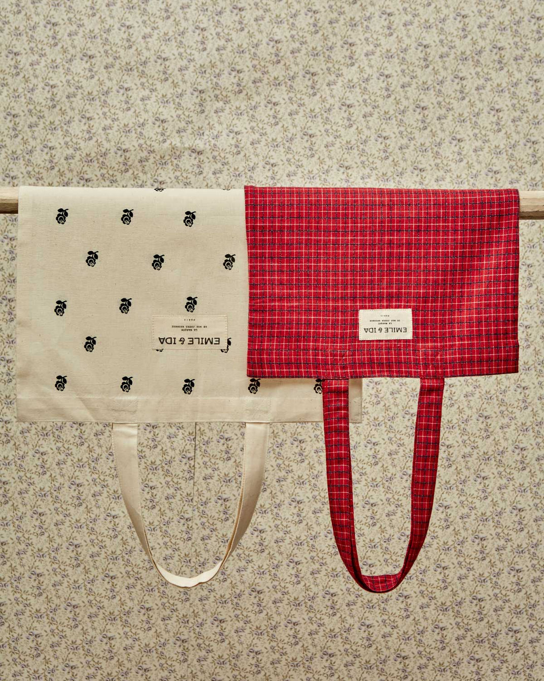 Tote bag ecossais rouge