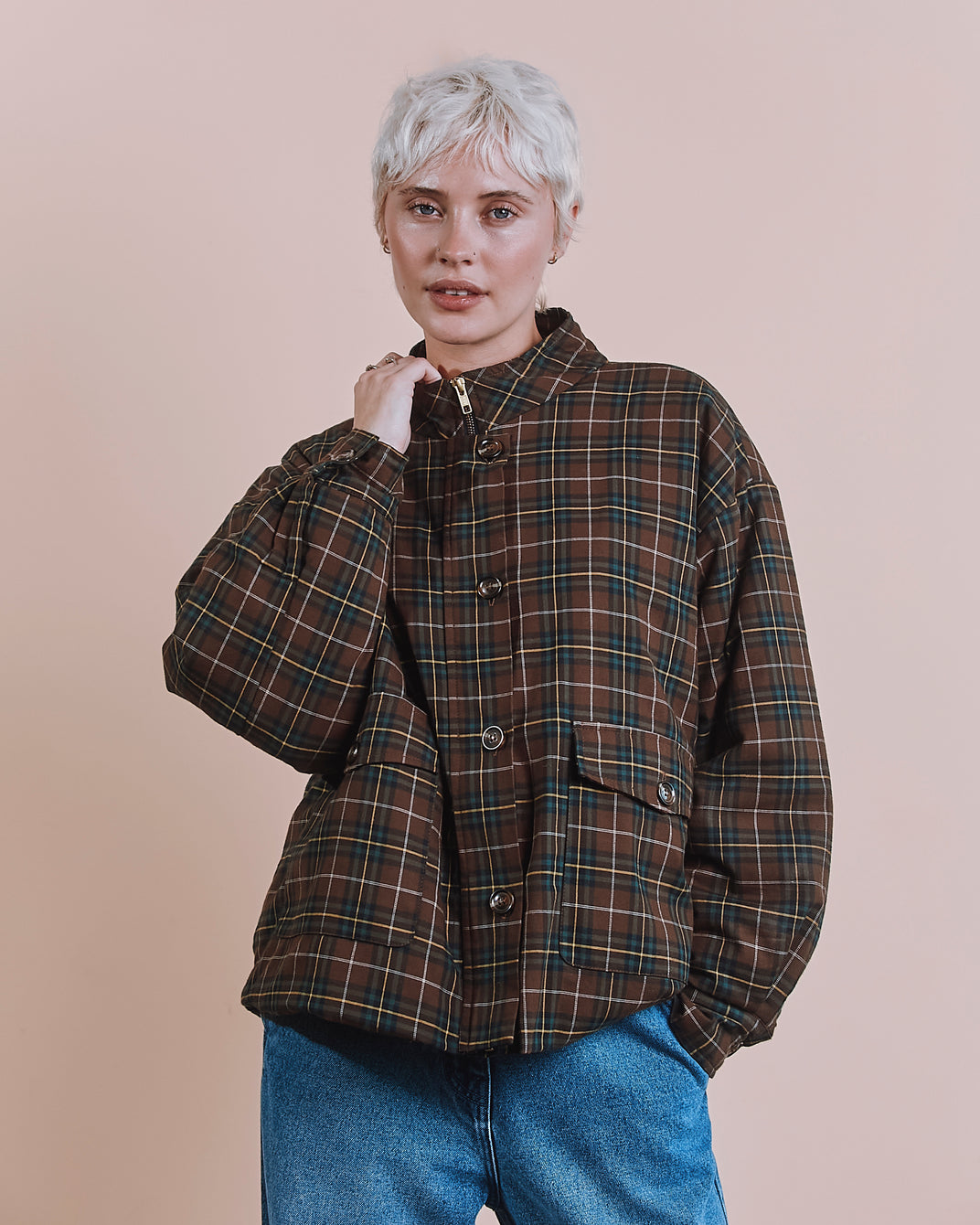 Veste - Carreaux marron