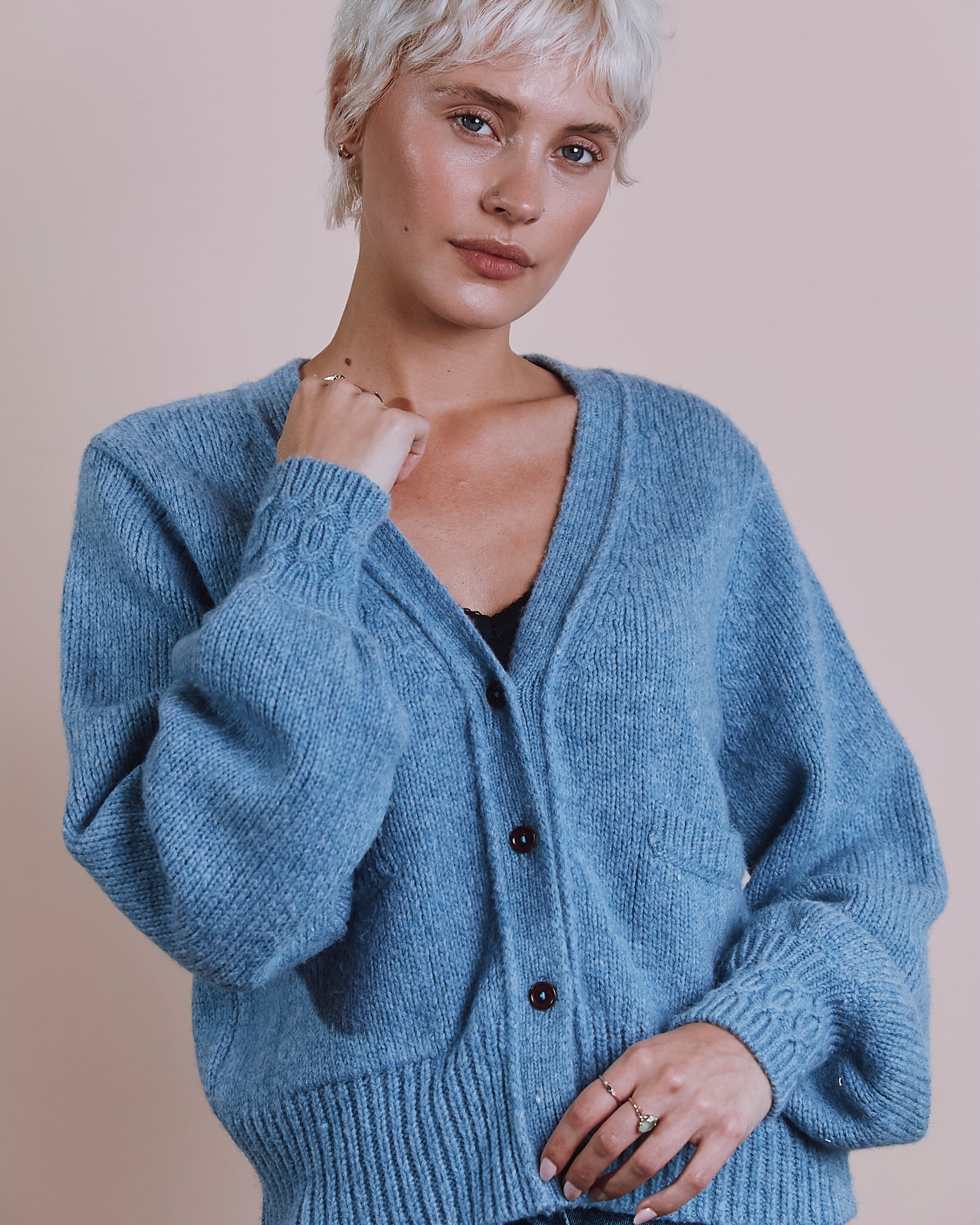 Cardigan - Ultra doux bleu clair