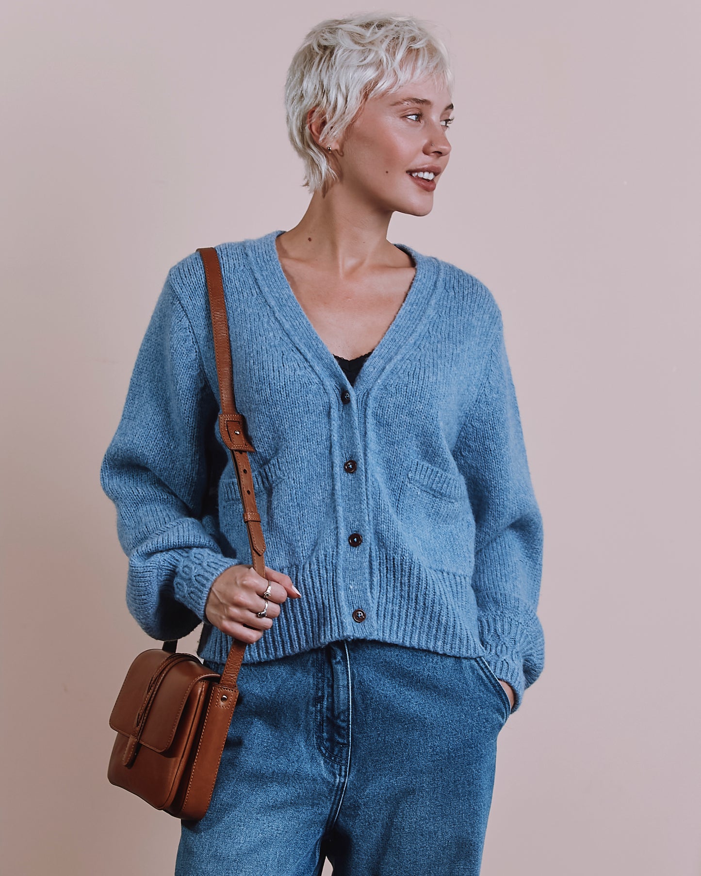 Cardigan - Ultra doux bleu clair