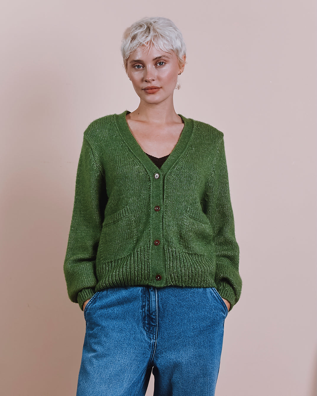 Cardigan - Ultra doux vert
