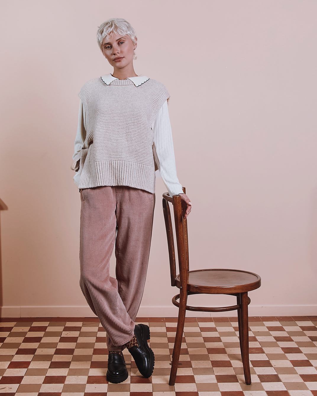 Pull sans manches - A nouer beige
