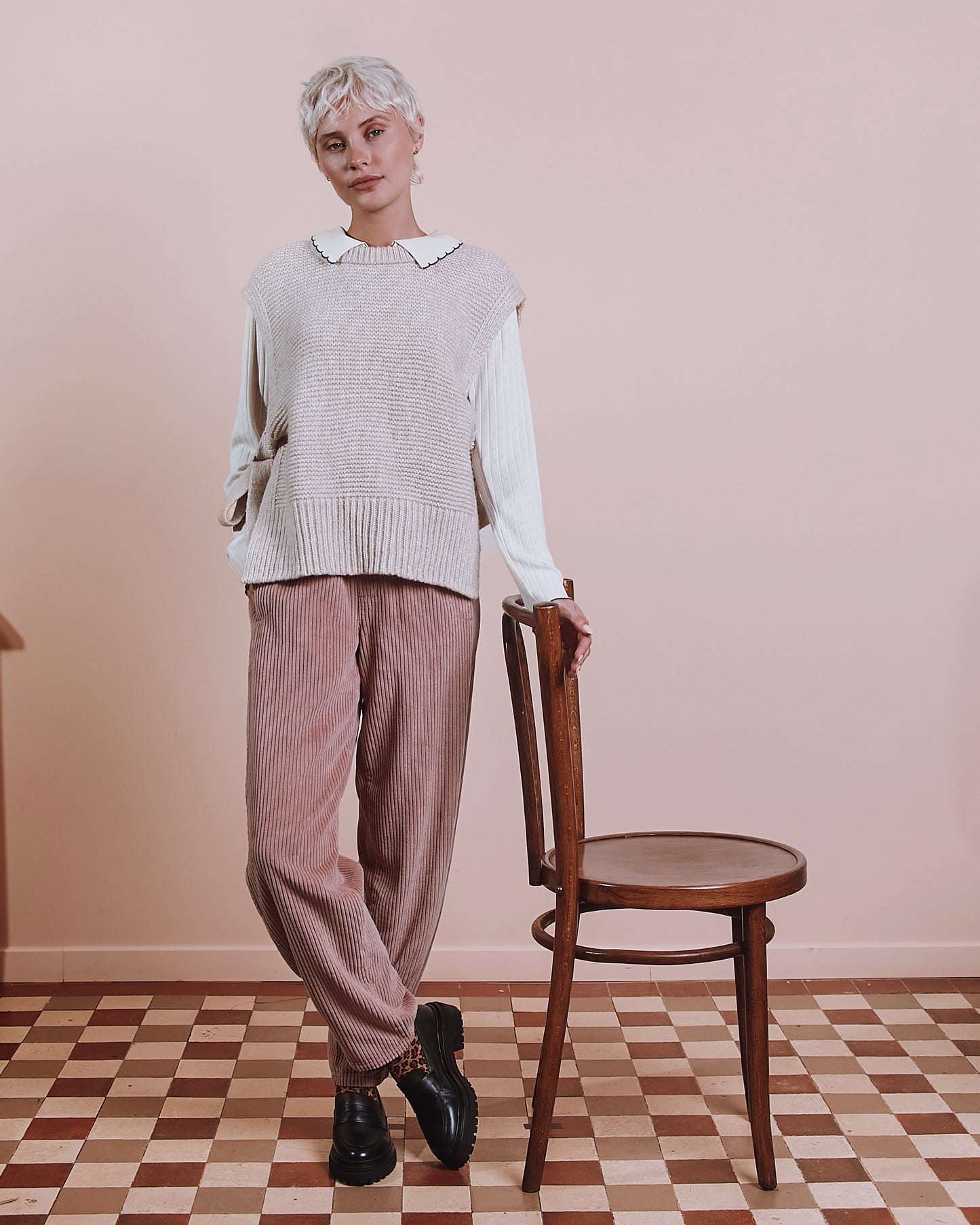 Pull sans manches - A nouer beige