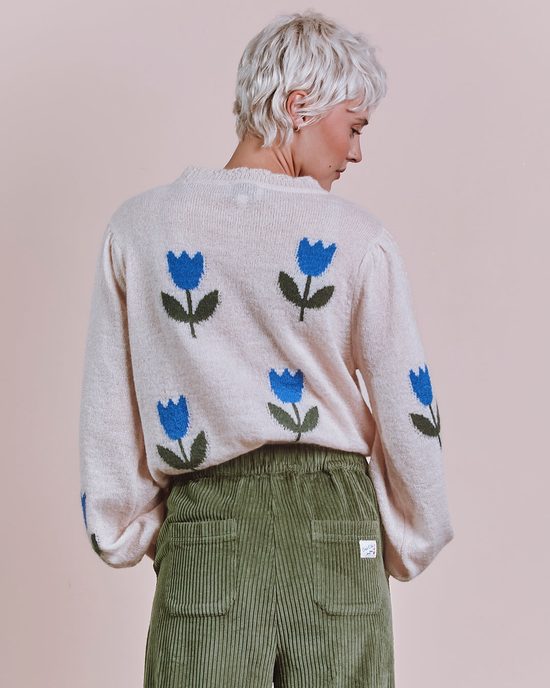Pull femme - Tulipe bleue