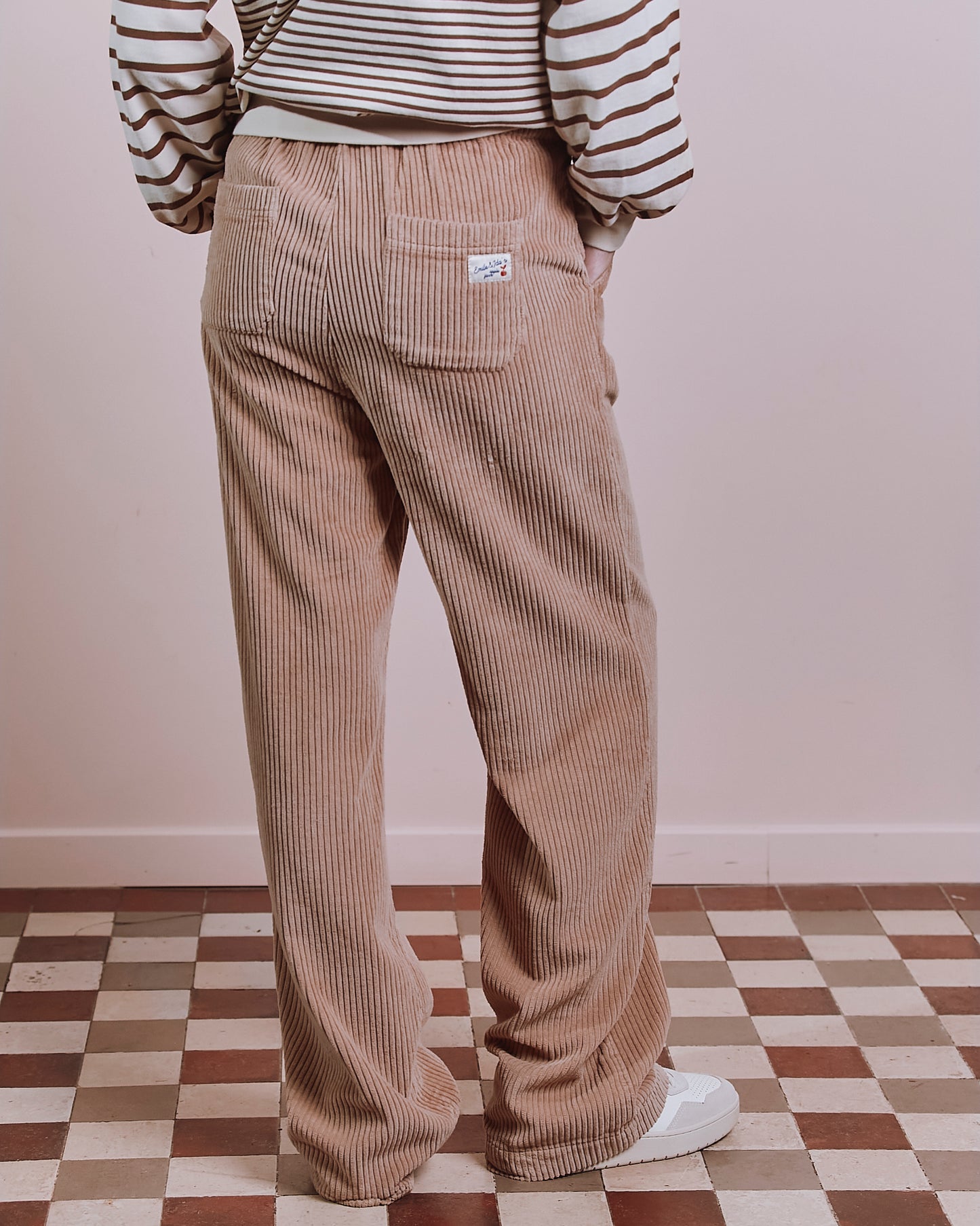 Pantalon - Velours cotelé beige