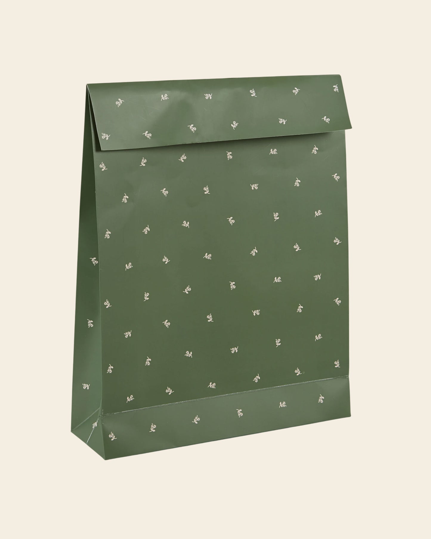 Pochette cadeau jonquille vert