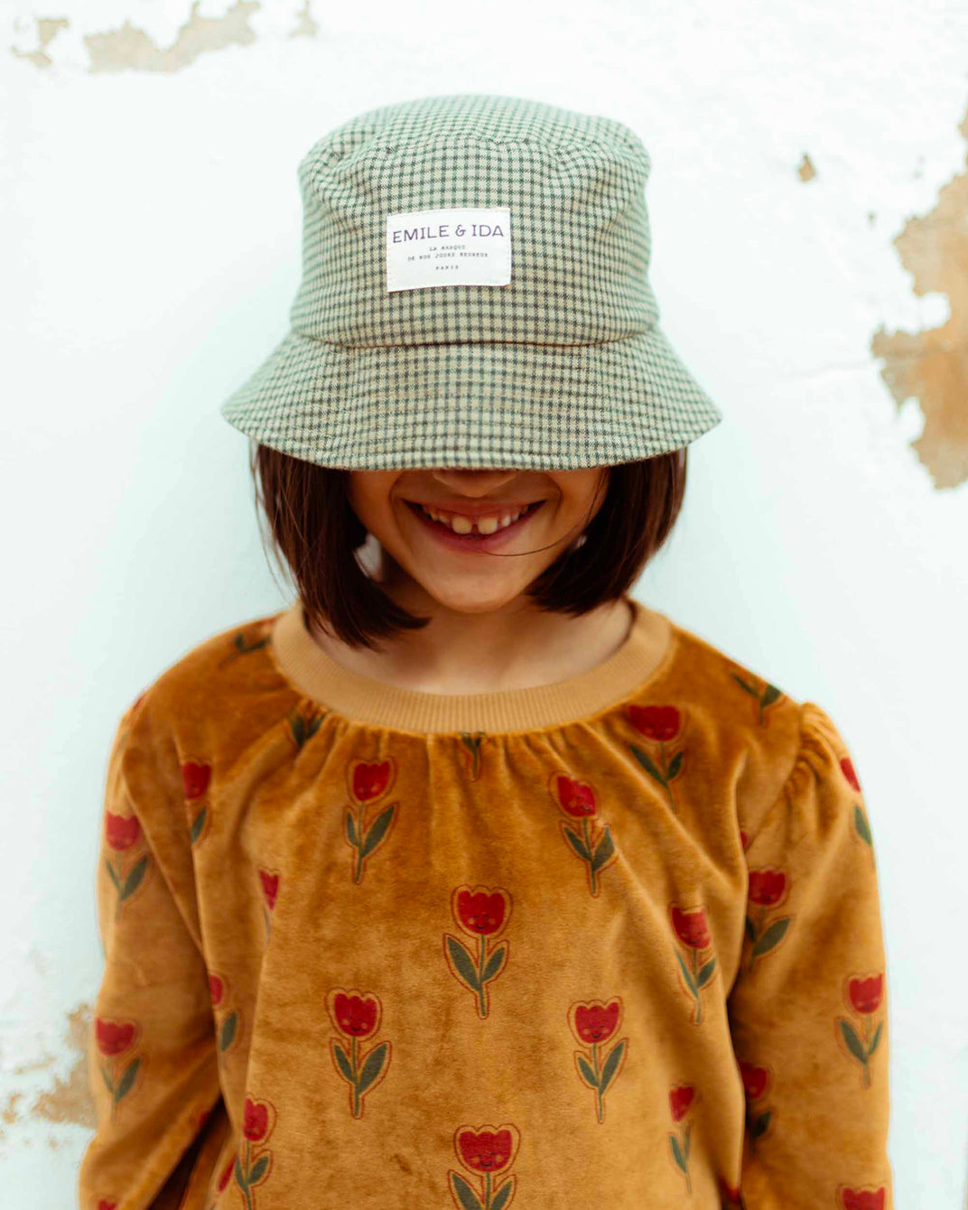 Bob enfant carreaux denise vert