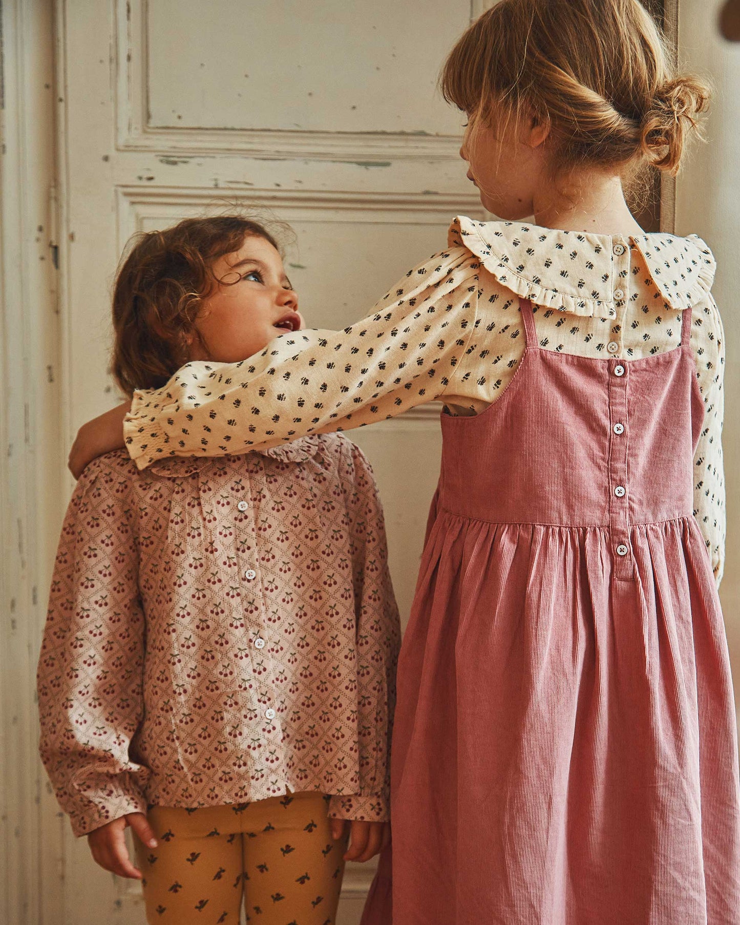 Robe à bretelles velours flamingo