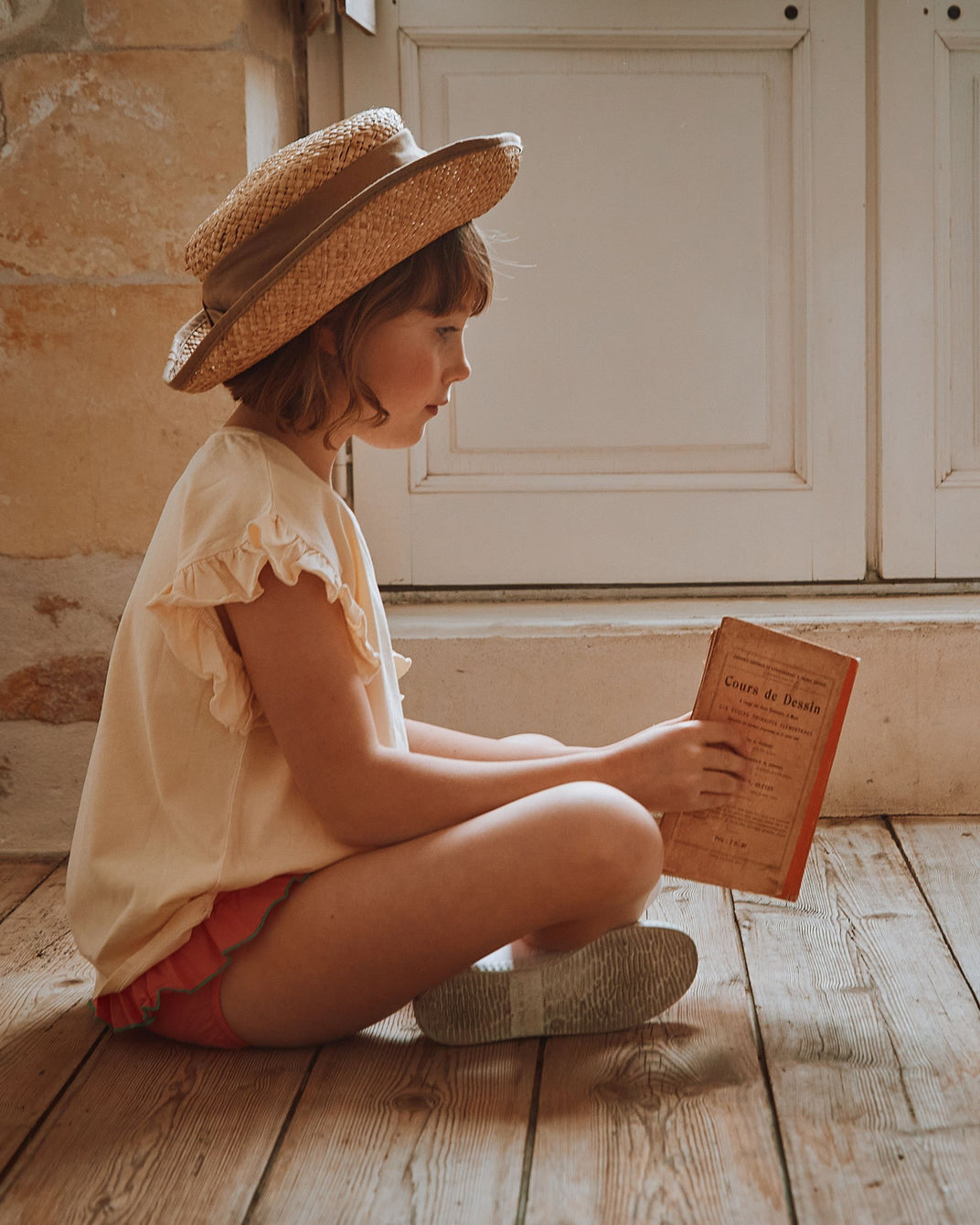 T-shirt fille - Coton et teinture bio primevere