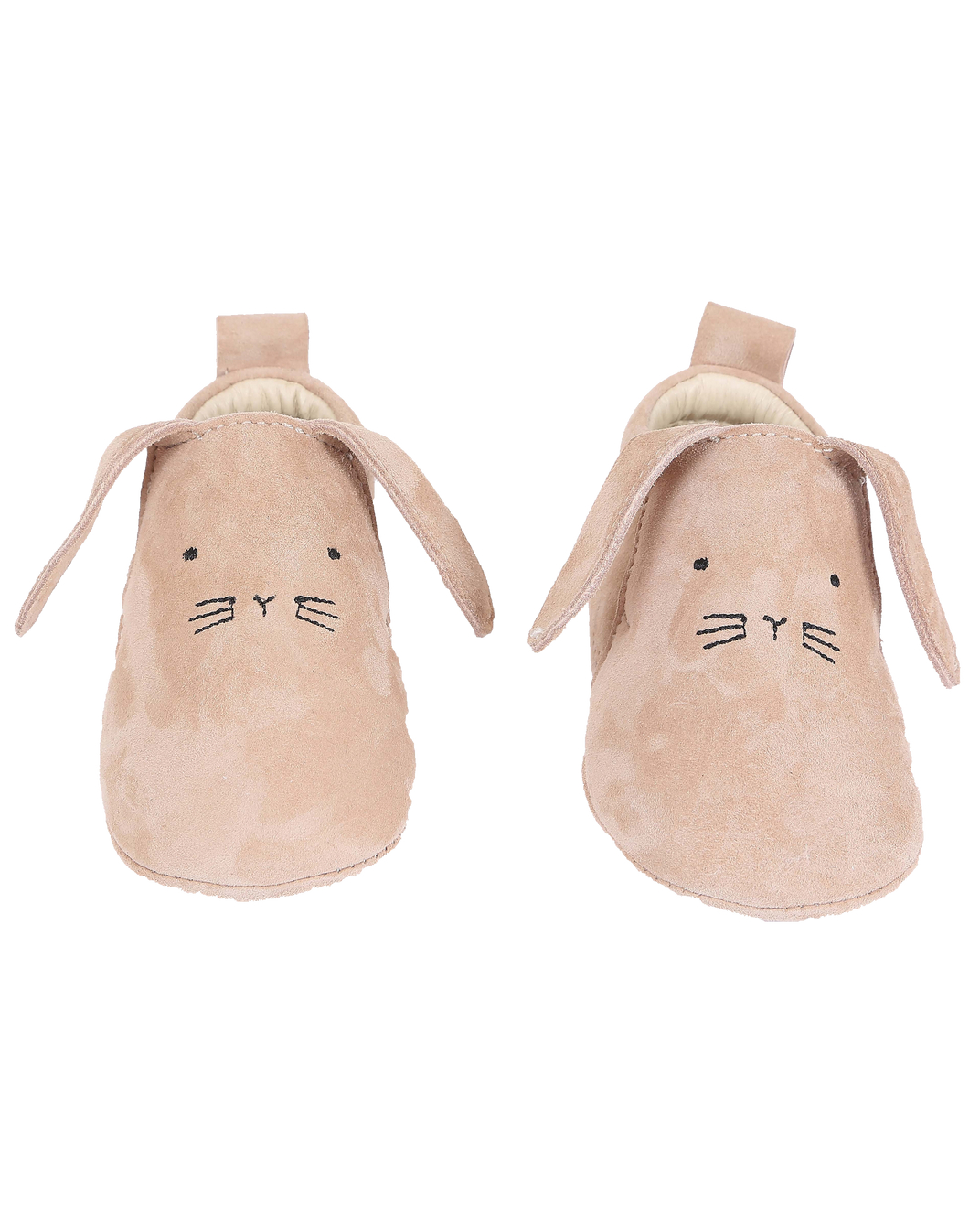 Baby rabbit leather beach slippers
