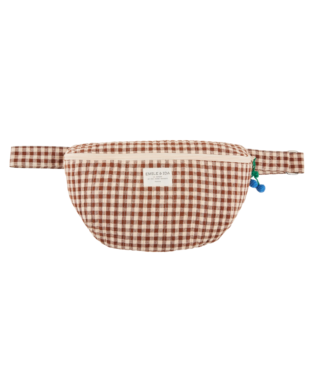 Chocolate gingham fanny pack