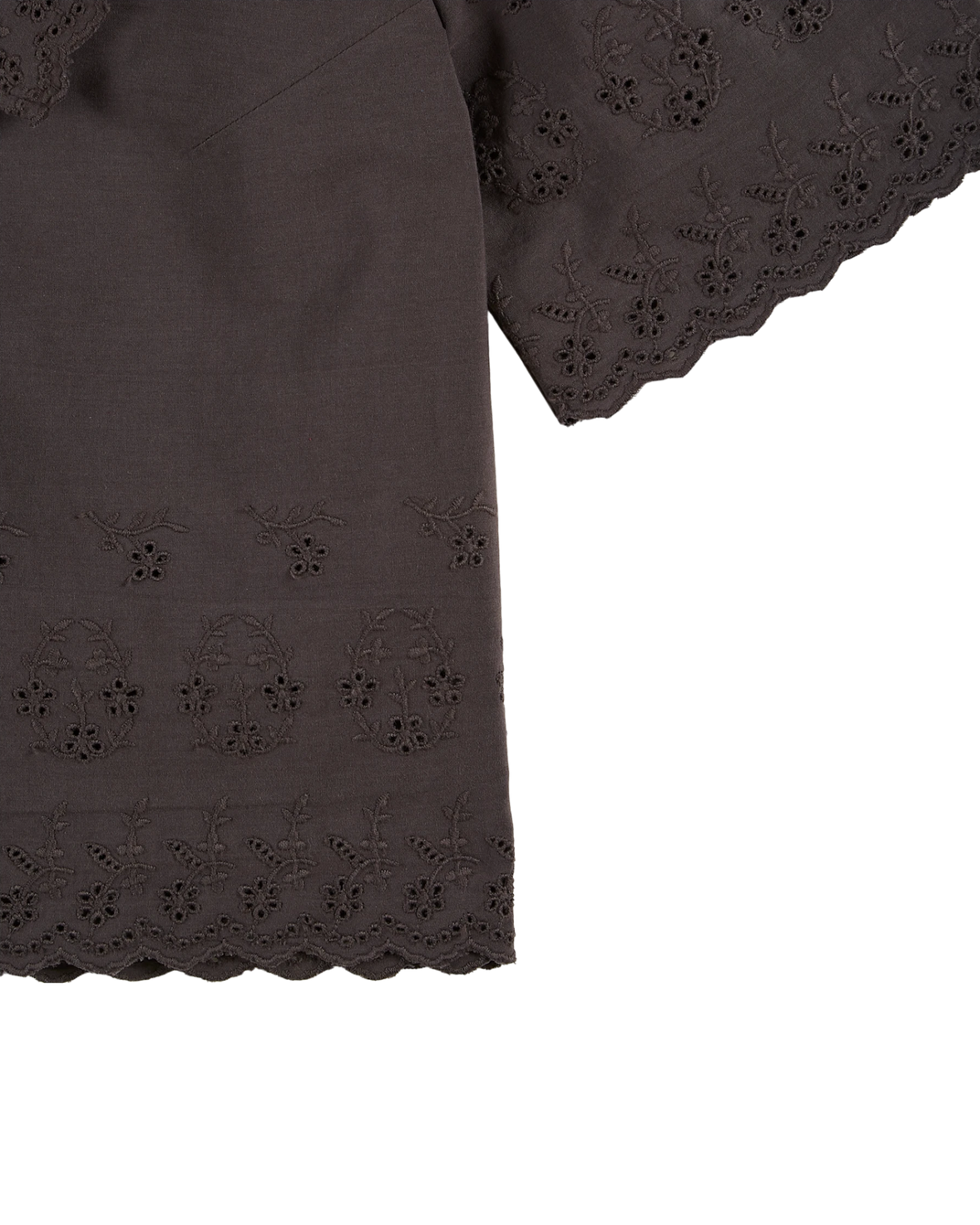 Blouse - broderie anglaise bitume