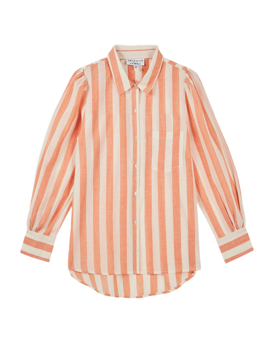 ﻿emile et ida Chemise khadi rayures rouge et blanc