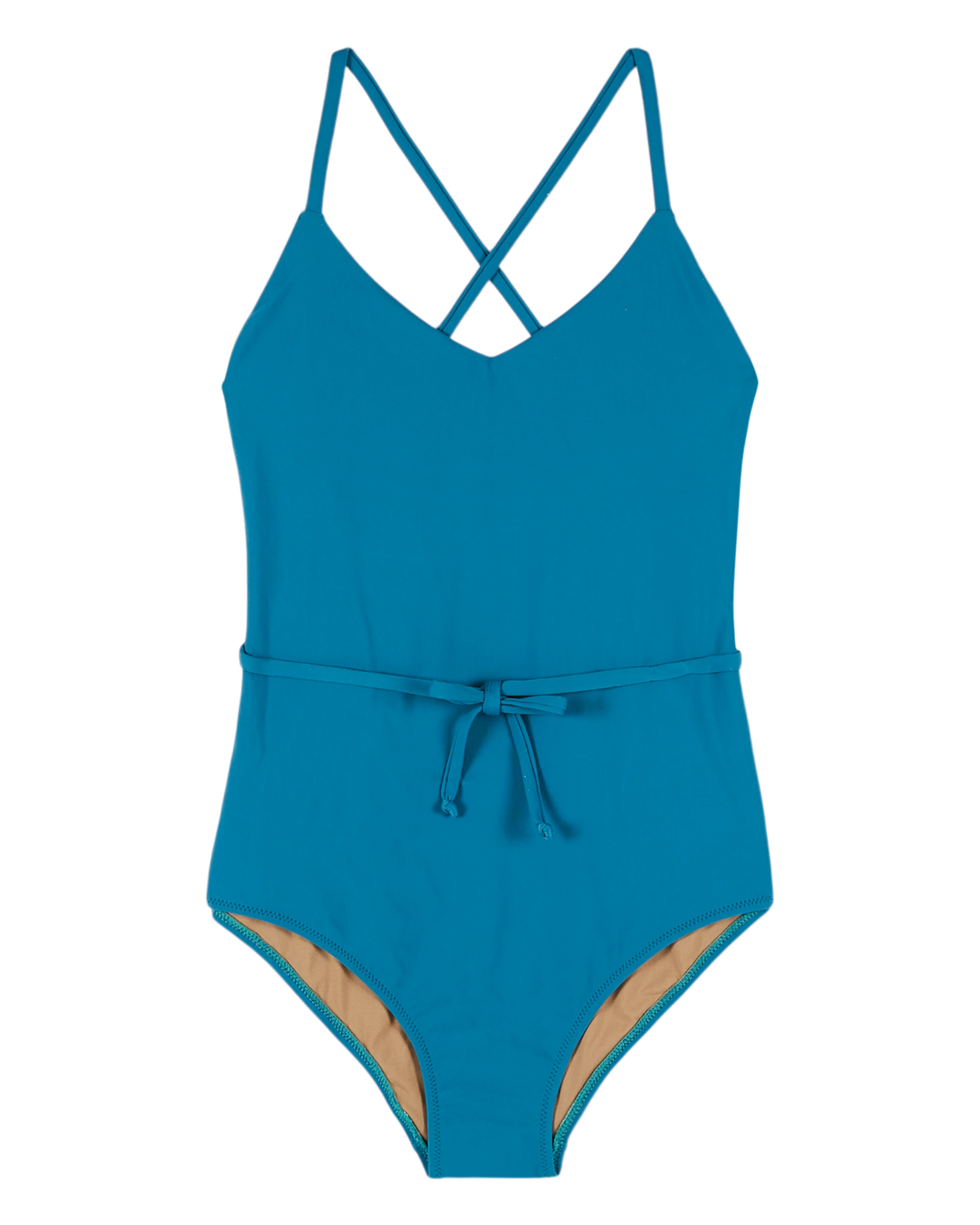 Maillot de bain 1 pièce bleu paon