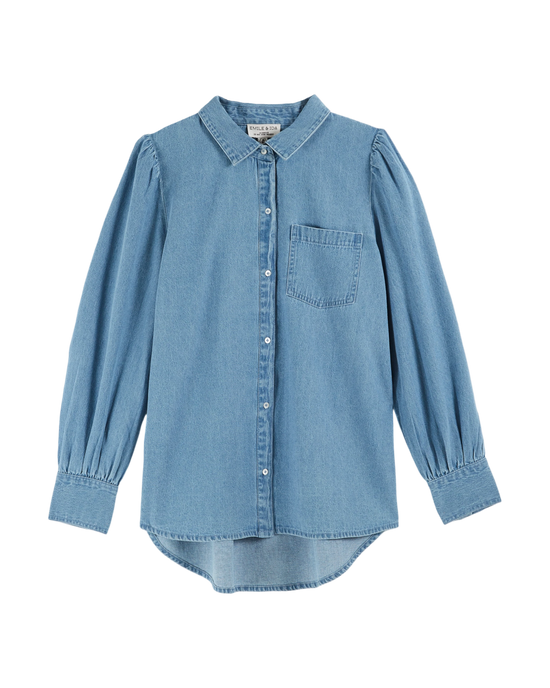 emile et ida Chemise ample denim clair