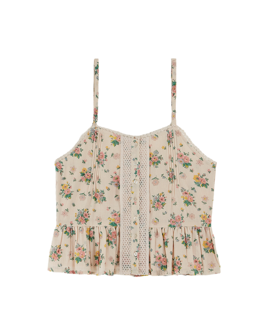 emile et ida Top fines bretelles printemps rose