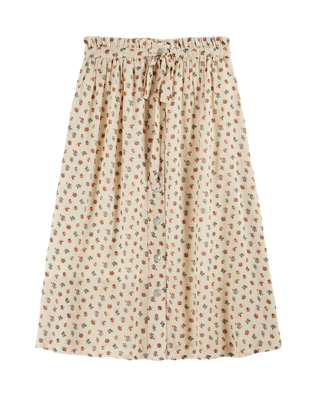 Freesia ecru midi skirt