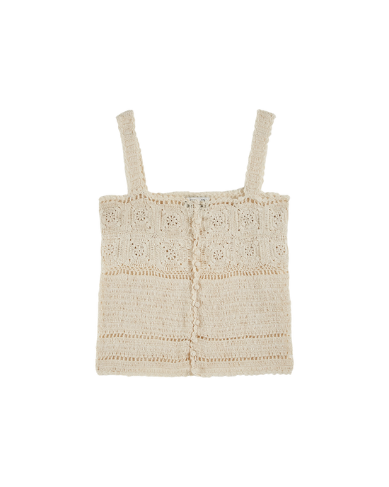 emile et ida Top crochet écru
