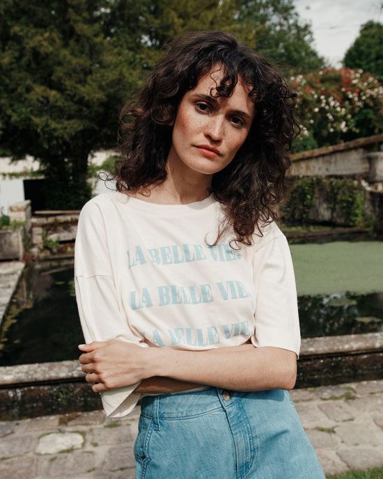emile et ida T-shirt oversize La Belle Vie coton bio écru