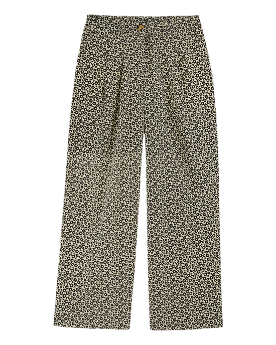 emile et ida Pantalon palazzo léopard noir et blanc