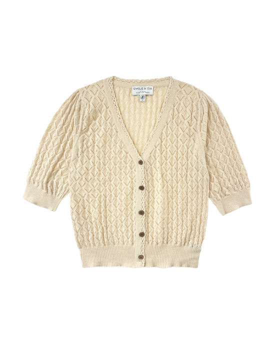 emile et ida Cardigan graphique écru