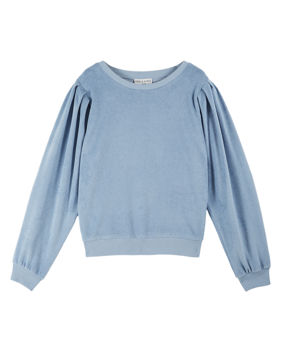 emile et ida Sweat éponge bleu clair