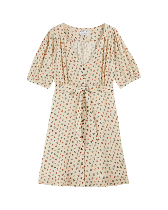 emile et ida Robe chemisier écru freesia
