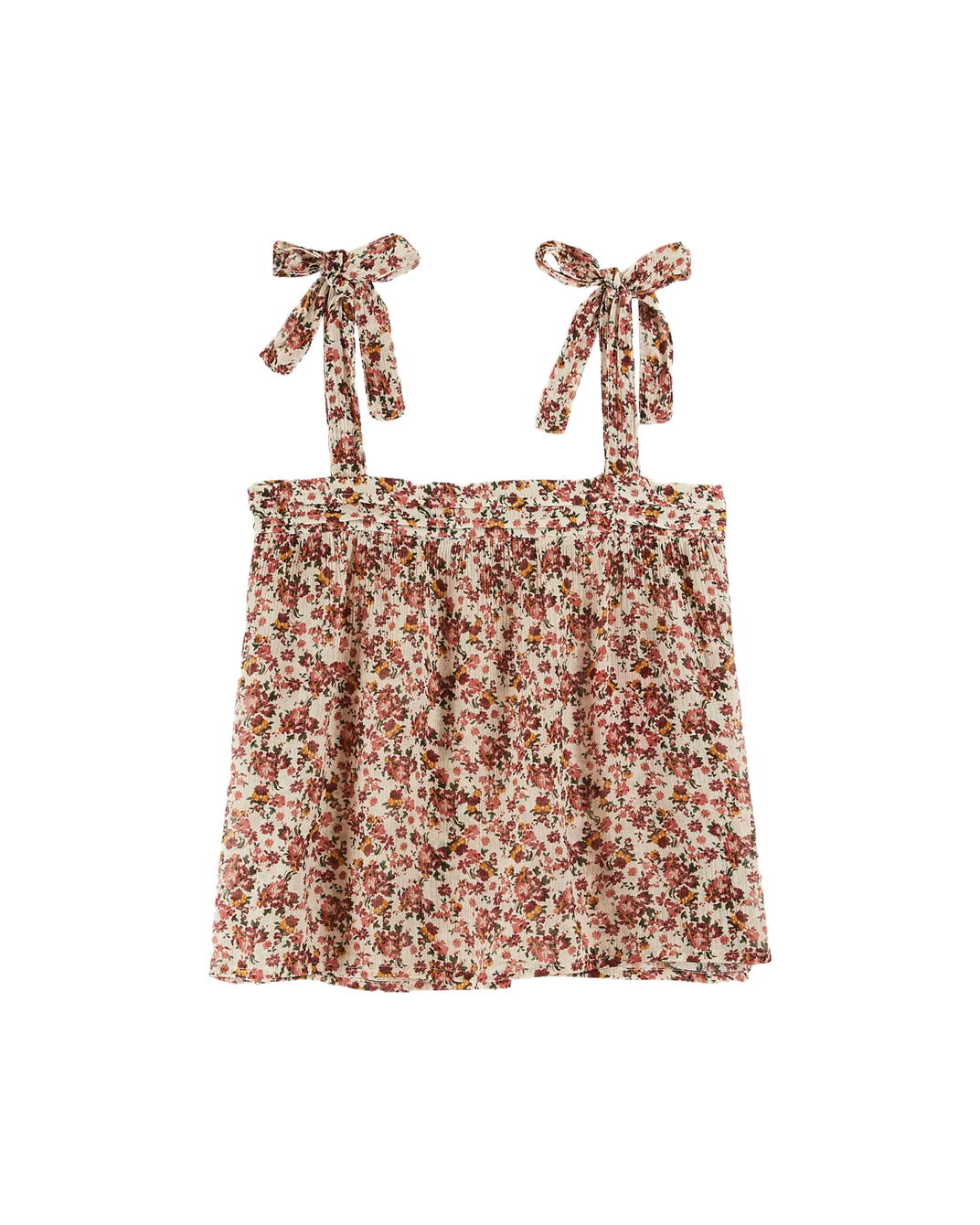 Top - crépon myosotis rose