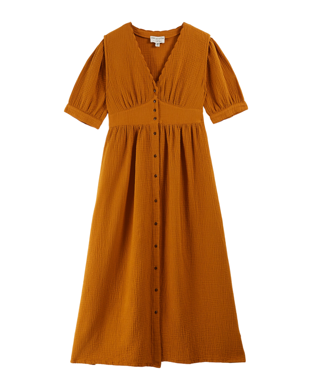 Robe longue - gaze de coton caramel