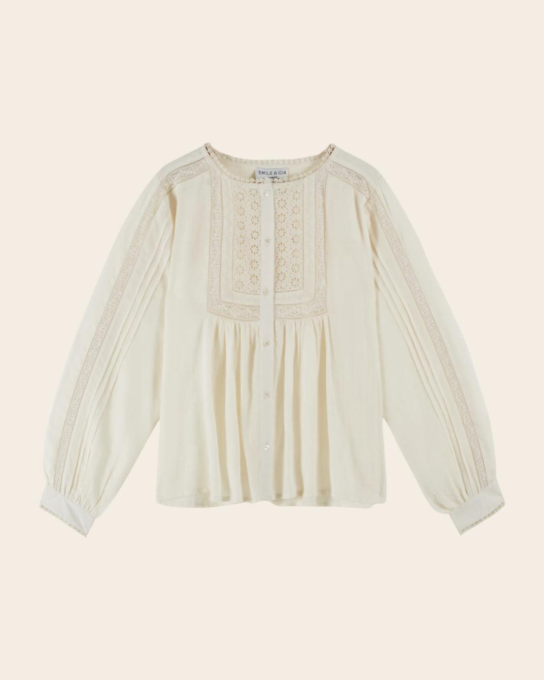 Blouse dentelle écru