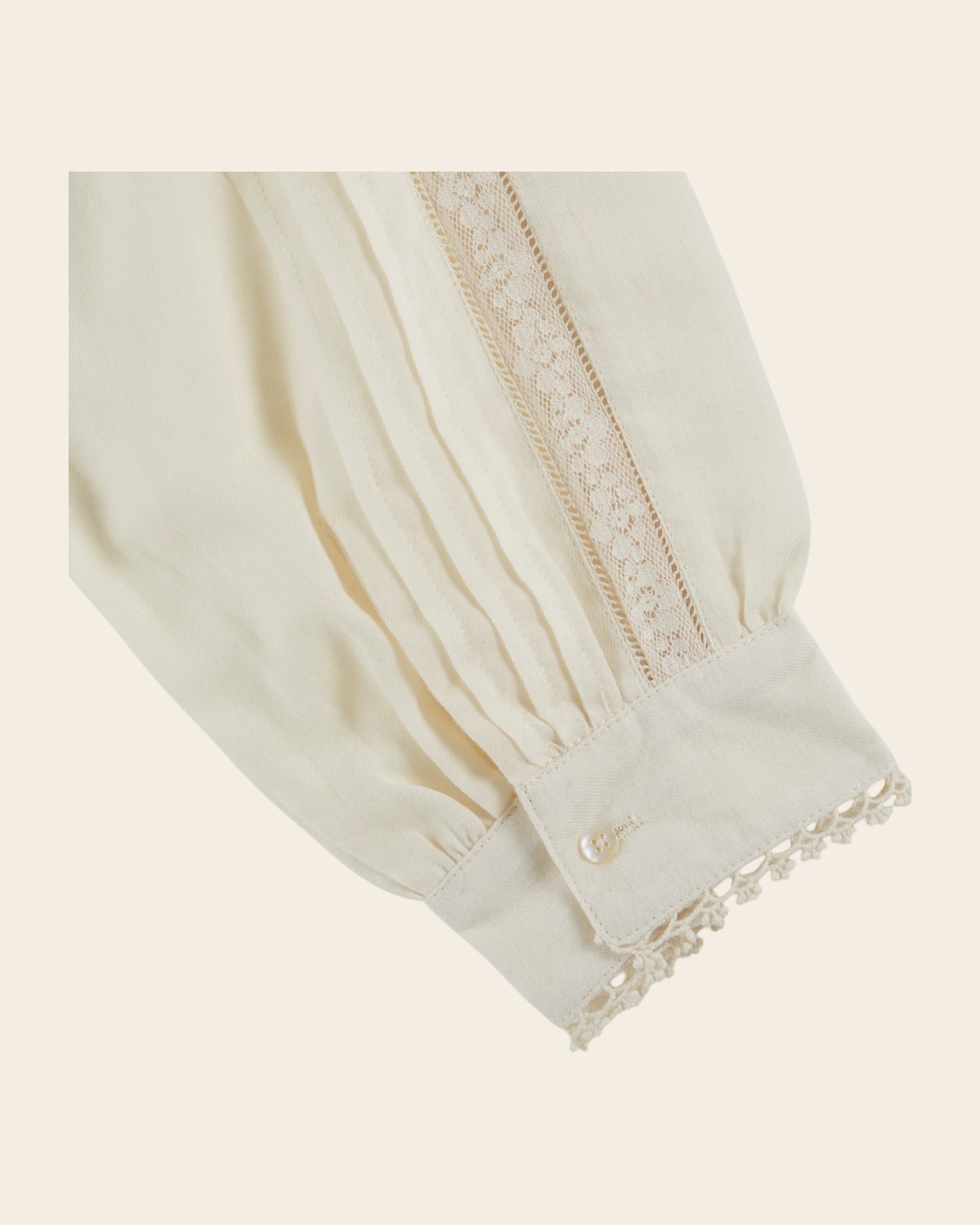 Blouse dentelle écru