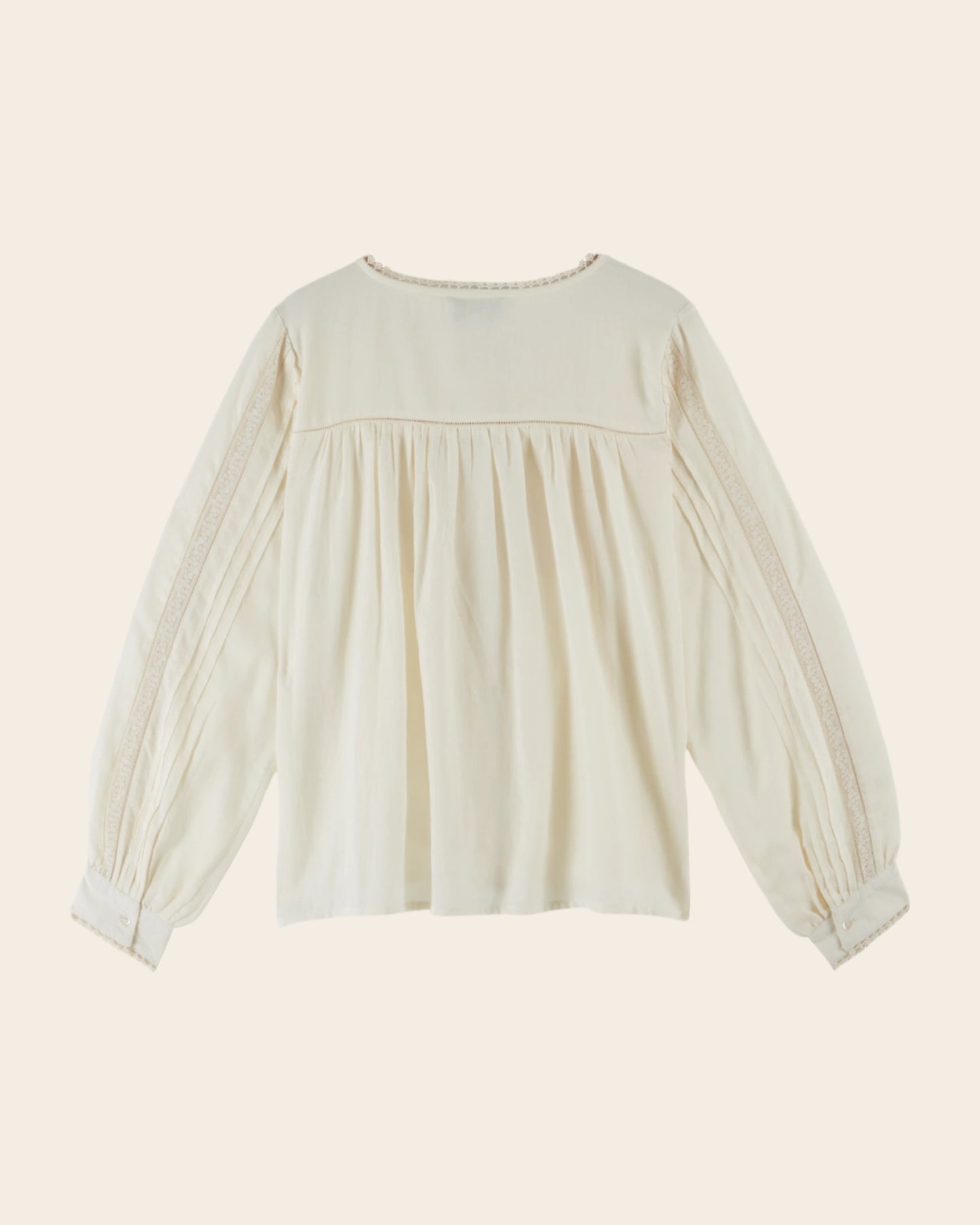 Blouse dentelle écru