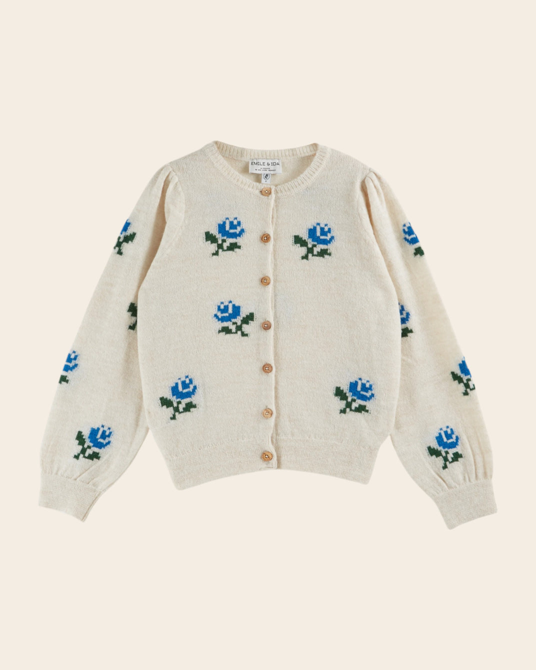 ecru floral cardigan