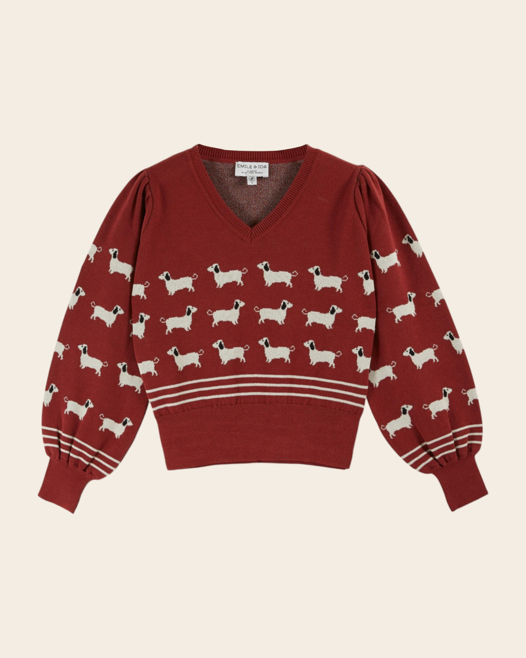 brick dog sweater