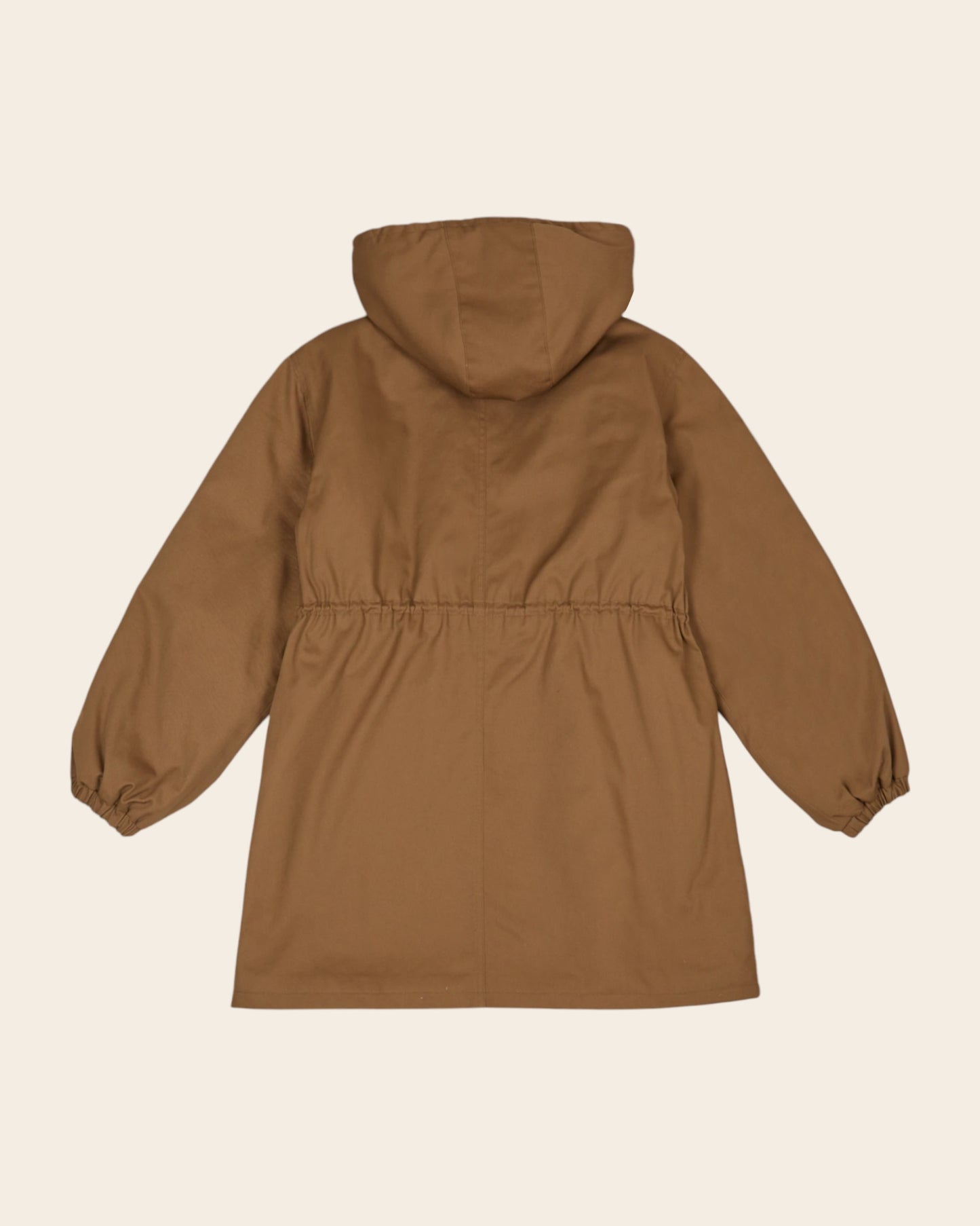 chestnut fleece-lined parka