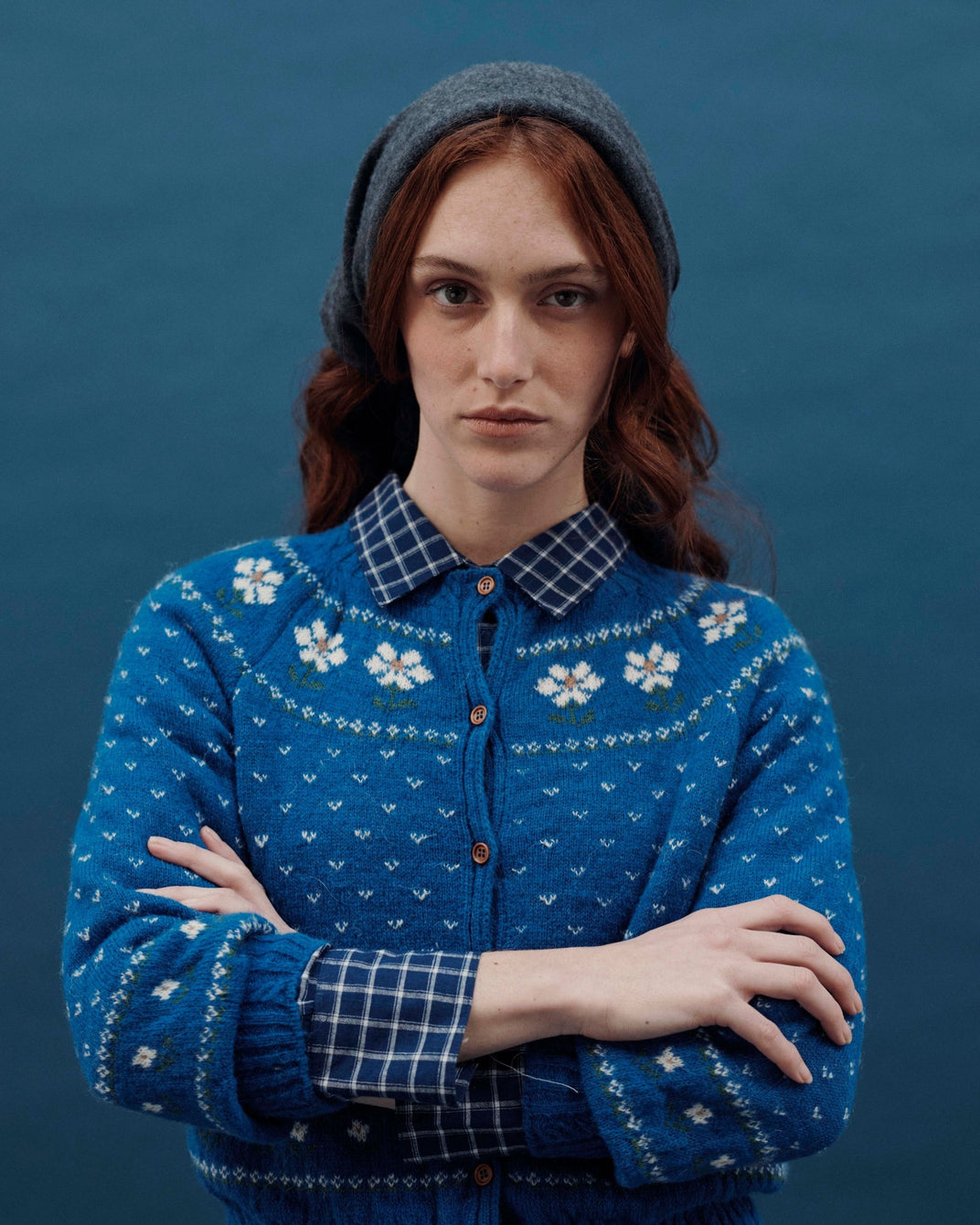 royal floral jacquard cardigan