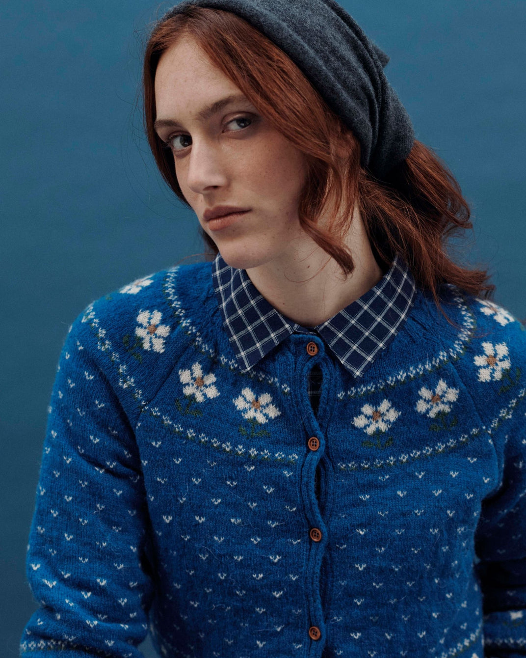 royal floral jacquard cardigan